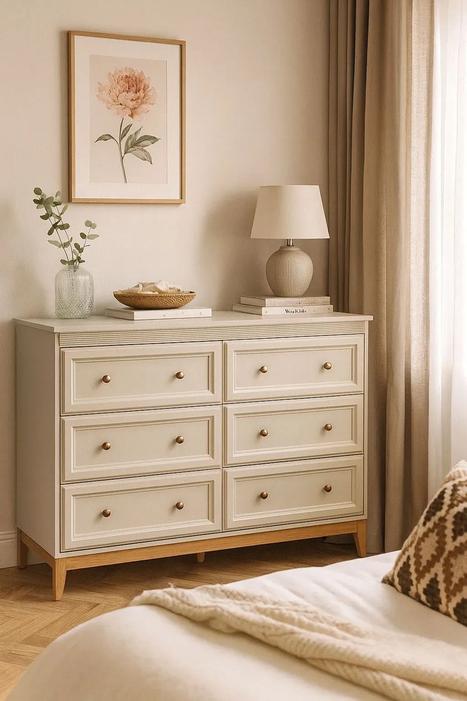 Kaszmirowa komoda z szufladami H6-B33