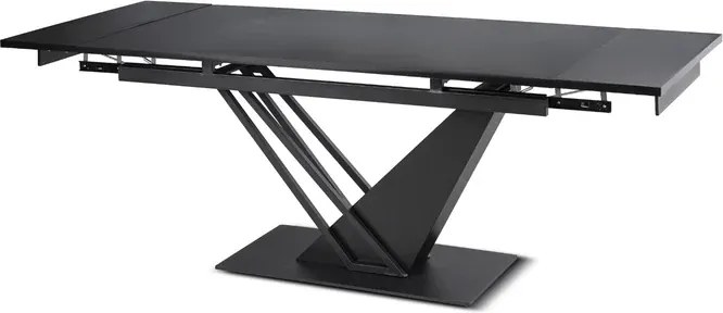 Stół Rozkładany Prostokątny REX 160-220 cm Czarny do Jadalni Loft