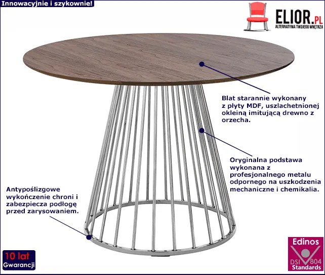 Okrągły stół do salonu glamour G9-D99