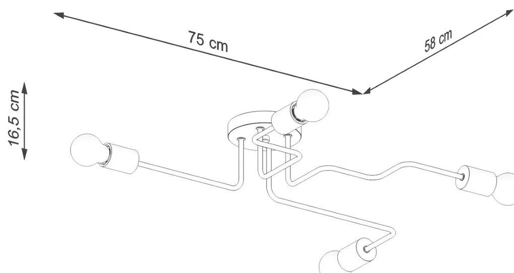 Żyrandol TIMBO 4 biały SOLLUX LIGHTING