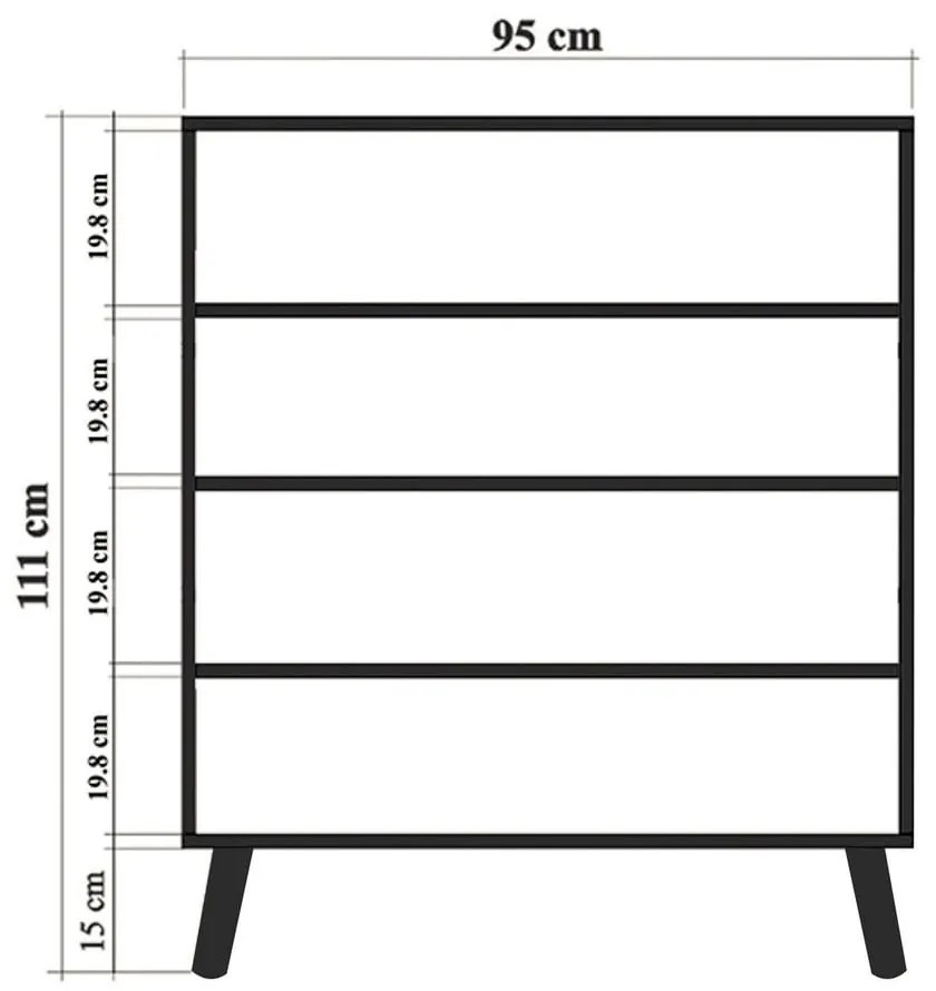 Szafka w dekorze dębu 95x111 cm Multilux – Kalune Design