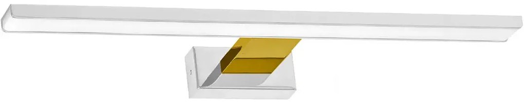 Nowoczesny kinkiet LED biały + złoty - N014-Folind 13,8W 60x11,5x4 cm