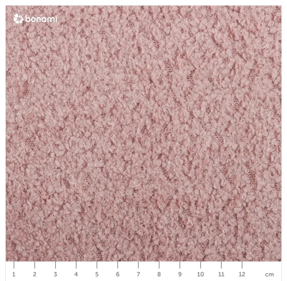 Różowy fotel z materiału bouclé Kukumo – Ame Yens