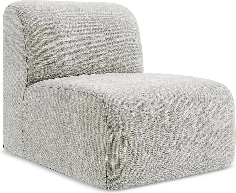 Moduł - z tkaniny szenilowej - jasny szary - LANI