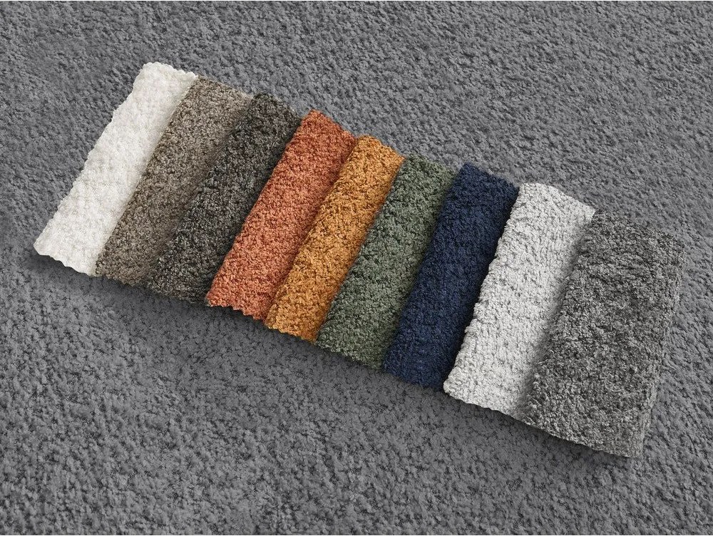 Szara sofa z materiału bouclé 234 cm Azra – Bobochic Paris