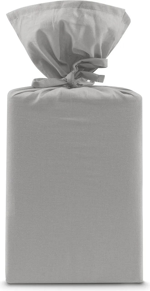 Prześcieradło z gumką z satyny bawełnianej Dormeo Warm Hug 90x200 cm szary