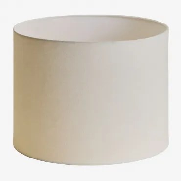 Arlina Abażur Do Lampy Z Tkaniny Distressed White & Ø40 Cm - ↑30 Cm - Sklum