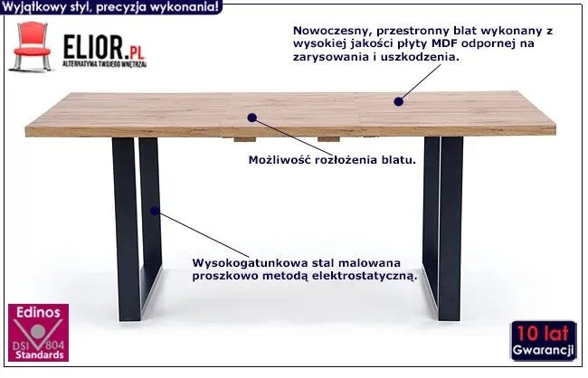 Drewniany Rozkładany Stół W Stylu Loft K2-A47