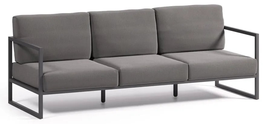 Ciemnoszara aluminiowa sofa ogrodowa Comova – Kave Home