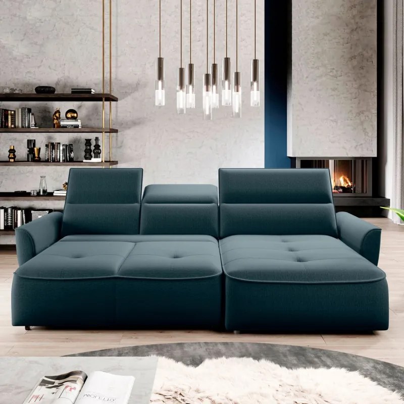 Narożnik MURILLO S Mini z elektryczną regulacją siedziska Prawostronny w tkaninie VOGUE 12 WERSAL