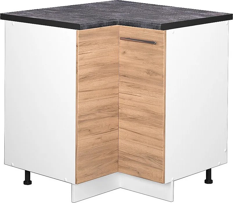 Szafka narożna złoty dąb energetyczny 80.5x60x82 fame-line