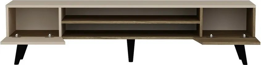 Stolik pod telewizor Clark Walnut and Beige