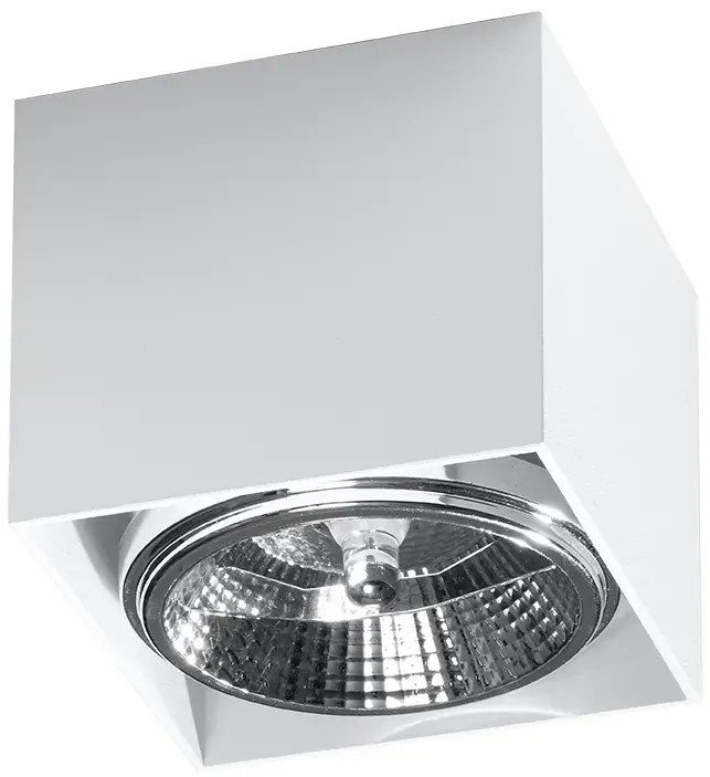 Biały kwadratowy plafon LED - EX656-Inger