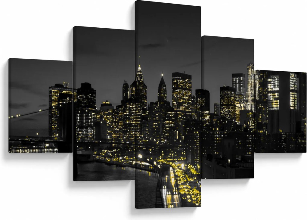 Obraz nocnej metropolii (125x70 cm)