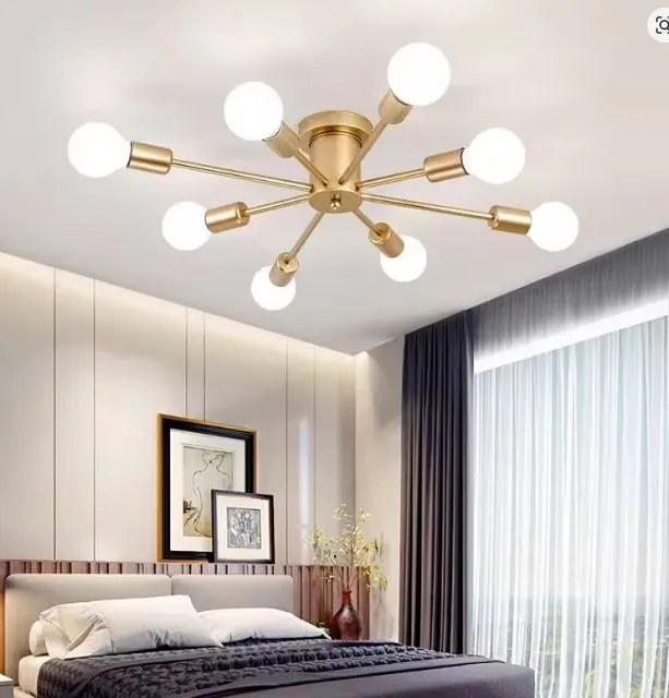 Lampa sufitowa metalowa loft cylinder wisząca AT43-8SZ-Złoto