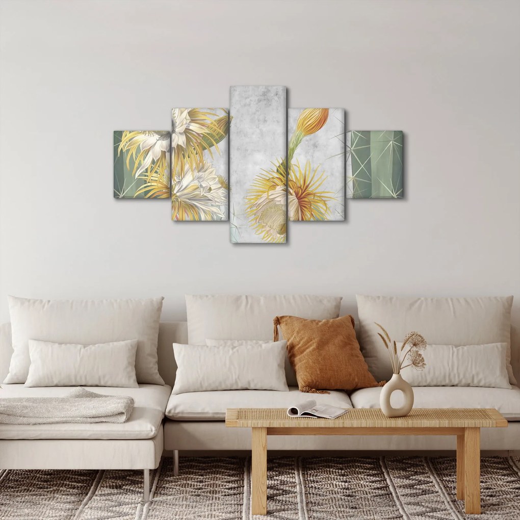 Obraz - Kwitnące kaktusy (125x70 cm)