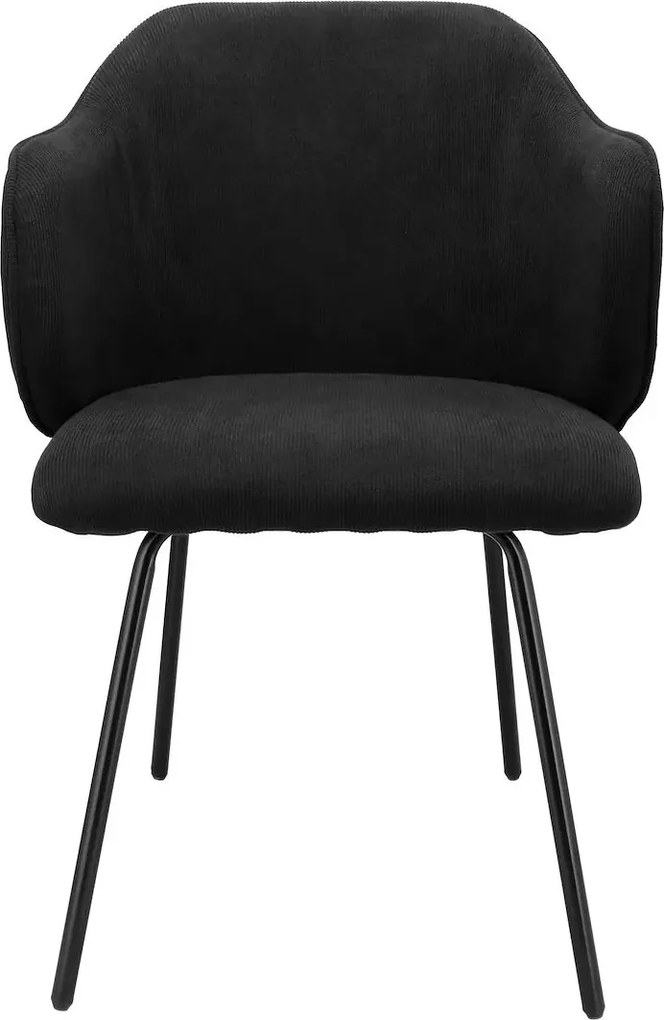 Czarne sztruksowe krzesło nowoczesne P2-P88