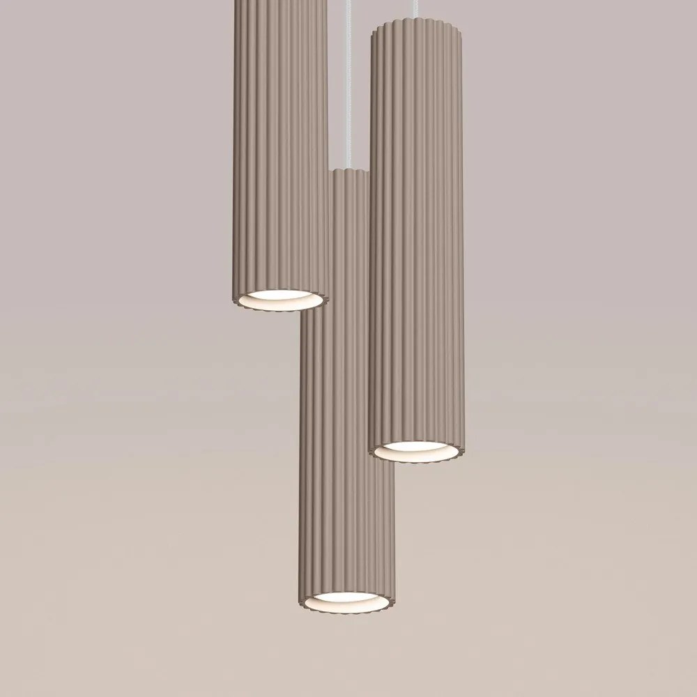 Szarobrązowa metalowa lampa wisząca ø 19,5 cm Gleam – Sollux