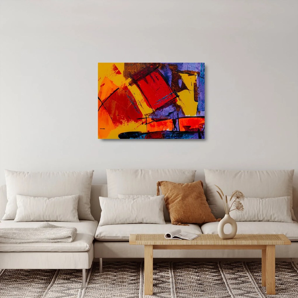 Obraz na szkle abstrakcji (70x50 cm)