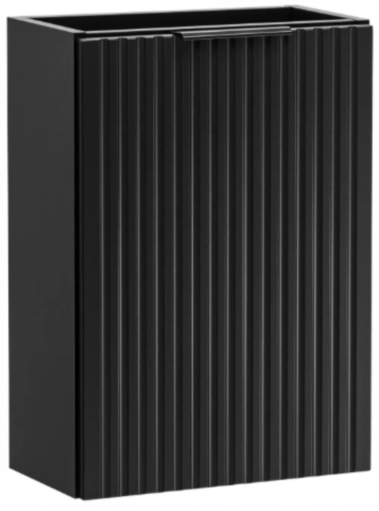 Szafka wisząca pod umywalkę czarna ryflowany front 40 x 22 cm ASTROS Black