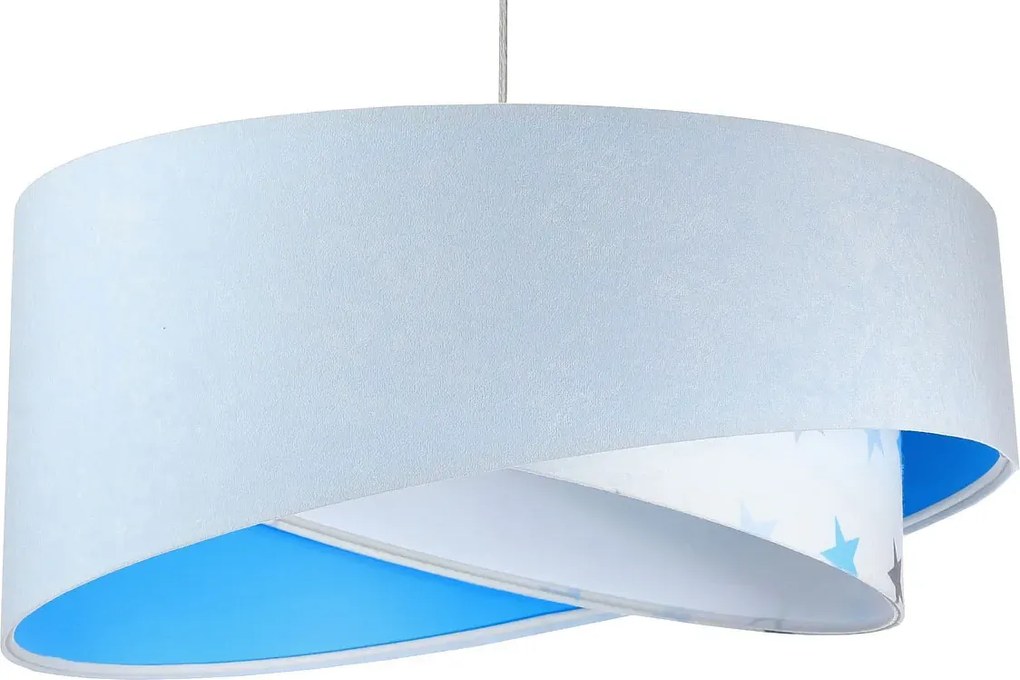 Biało-niebieska lampa wisząca dla dziecka F1-L53