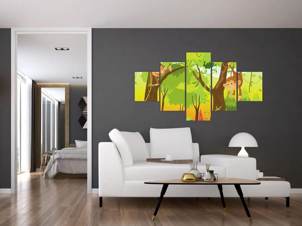 Obraz - Małpy (125x70 cm)