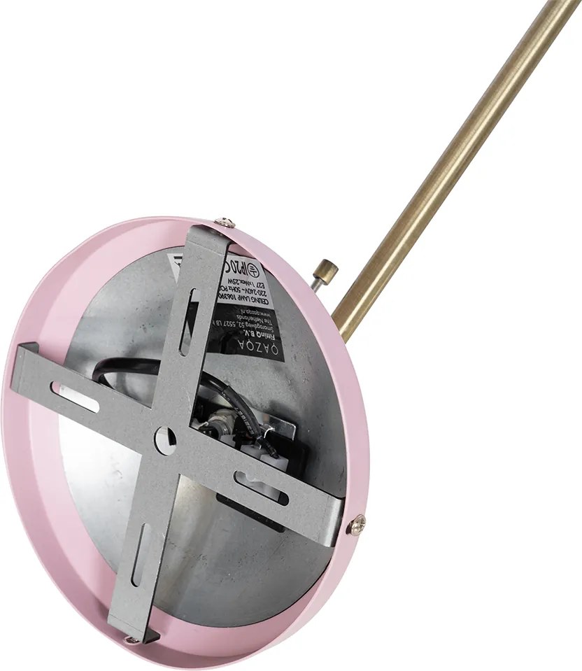 Lampa sufitowa w stylu retro różowa z brązem - Milou