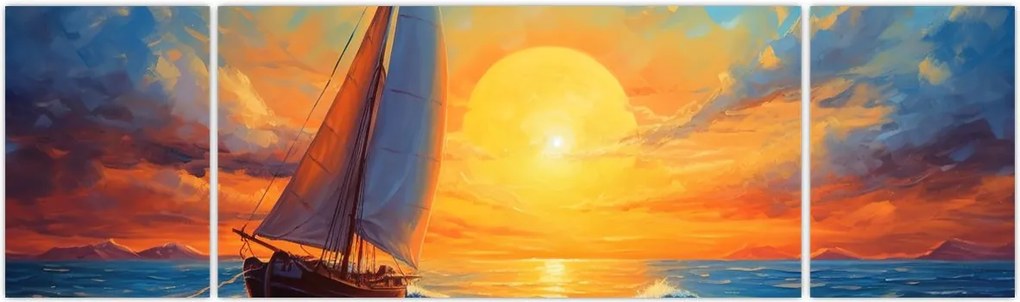 Obraz - Żaglówki (170x50 cm)