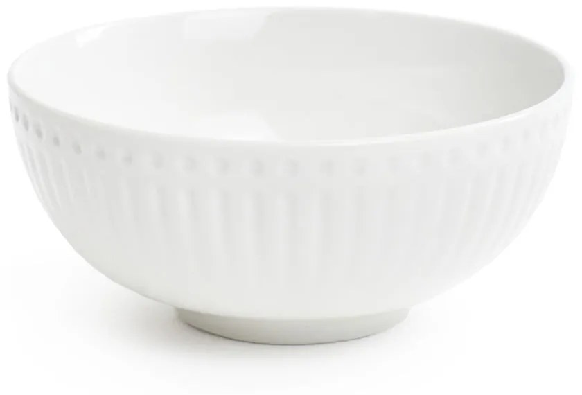 12-częściowy zestaw białych talerzy z porcelany Bonami Essentials Purita