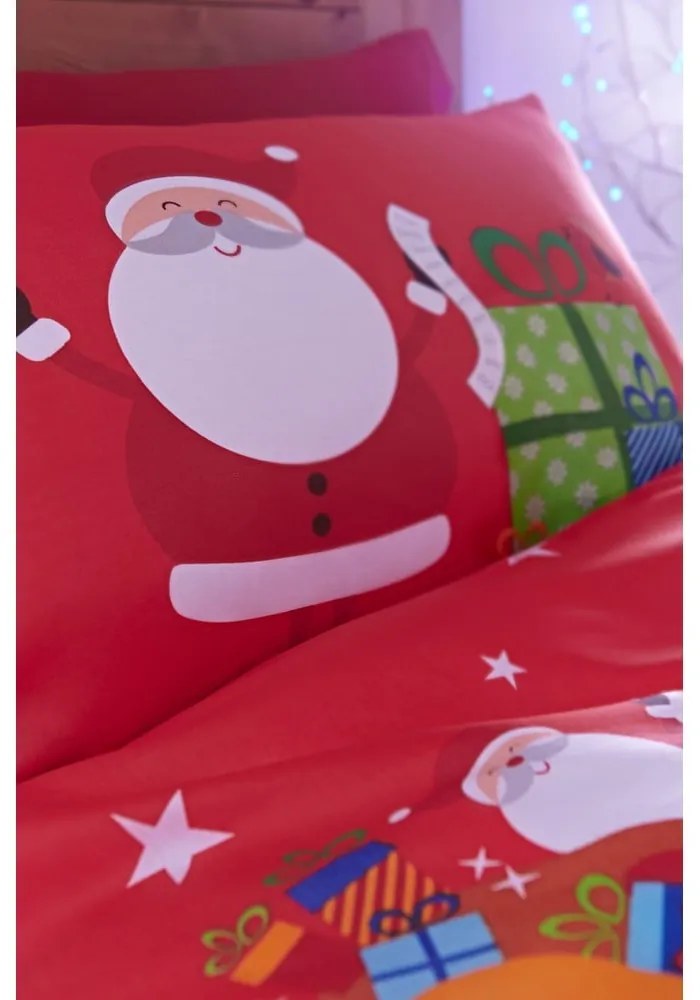 Czerwona pościel Catherine Lansfield Rudolf, 135x200 cm