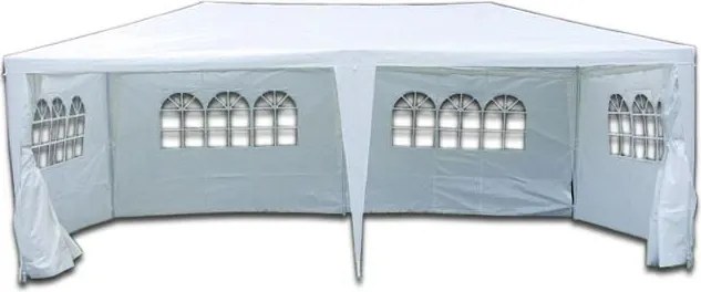 Biały namiot imprezowy 3×6 m z oknami i zamkiem