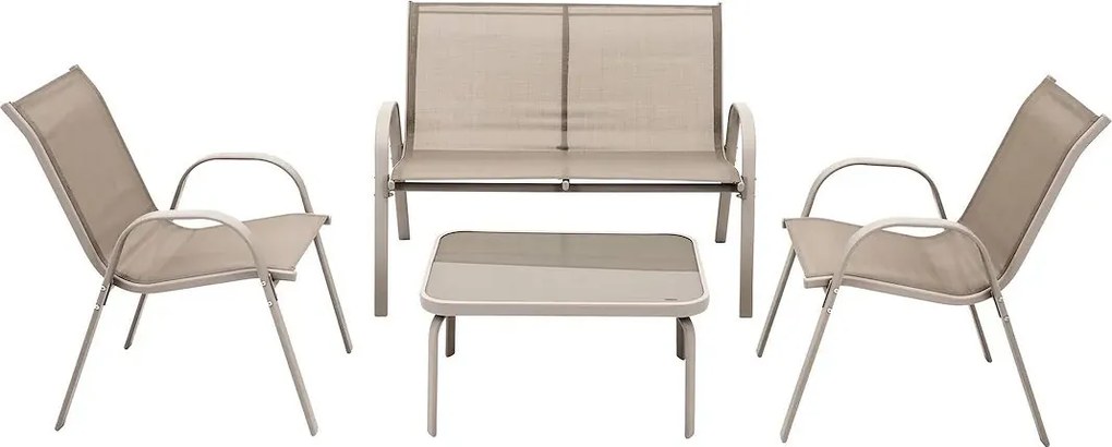 Beżowy komplet mebli ogrodowych T4-H64