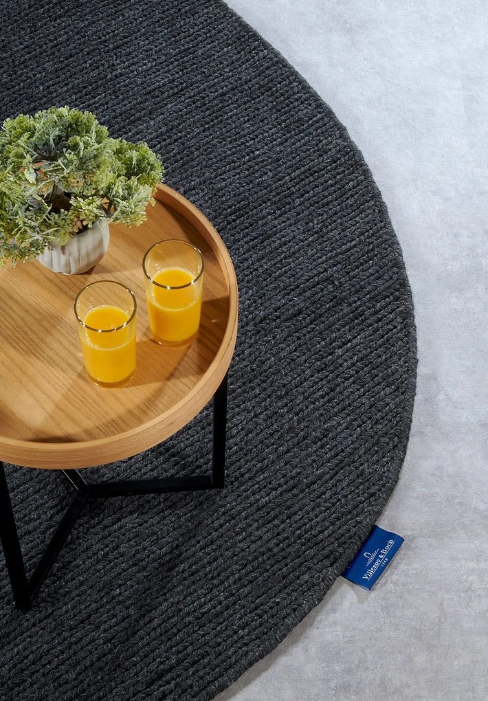 Dywan wełniany Villeroy & Boch antracyt owal 160 cm x 230 cm
