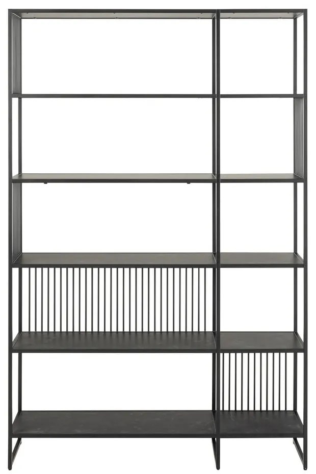 Czarny regał 120x185x35 cm Strington – Actona