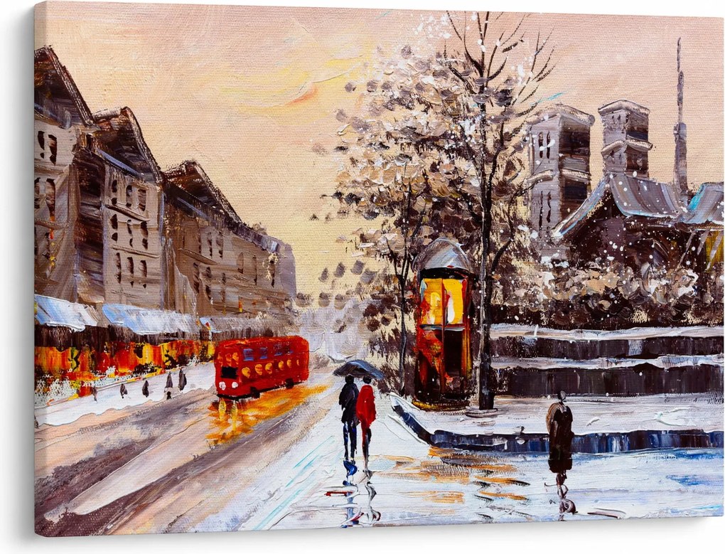 Obraz - Obraz miasta zimą (70x50 cm)