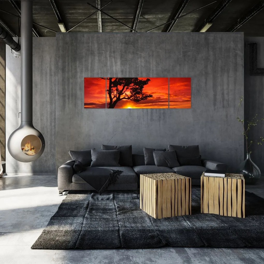 Obraz - Zachód słońca (170x50 cm)