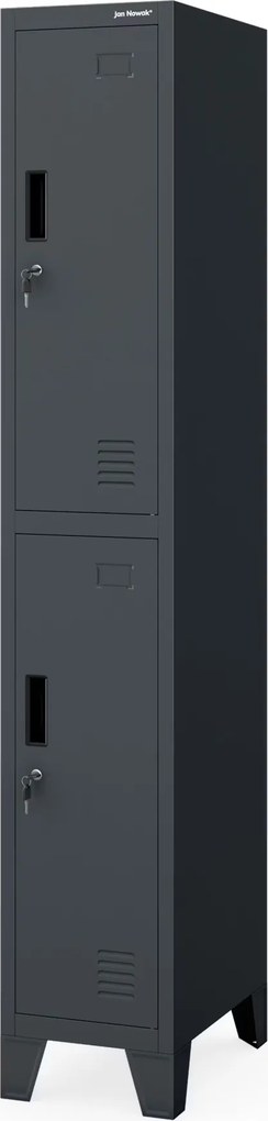 Szafka BHP ubraniowa pracownicza antracytowa BARTEK 1 Plus 292 x 1720 x 450 mm