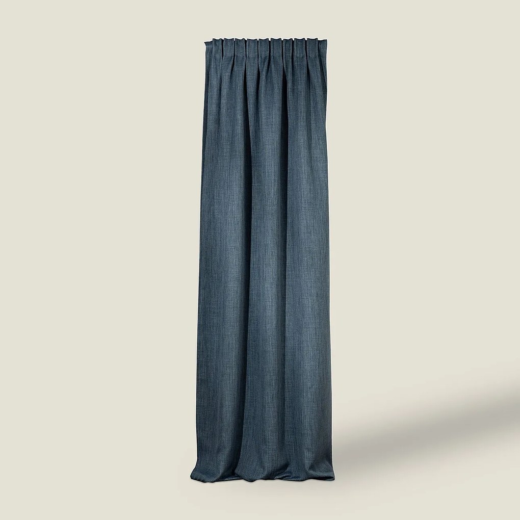 Zasłona zaciemniająca na taśmie marszczącej blackout strukturalny ciemny niebieski 140 x 280 cm 1 szt.