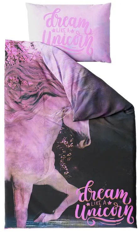 PrzytulneMieszkanie.pl PrzytulneMieszkanie.pl Dziecięca pościel MAGIC HORSE kolorowa Rozmiar pościeli: 50 x 75 cm | 140 x 200 cm