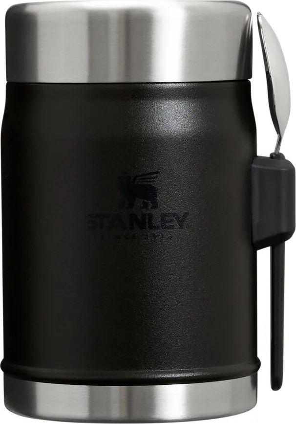 Termos na jedzenie ze stali nierdzewnej w kolorze matowej czerni 400 ml Legendary Food Jar + Spork Black 2.0 – Stanley