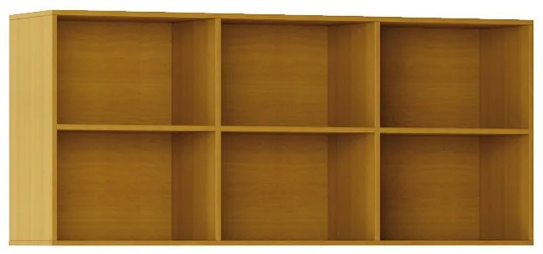 Biblioteka ścienna INTEGRO, 835 x 1750 x 400 mm, 6 półek, czereśnia