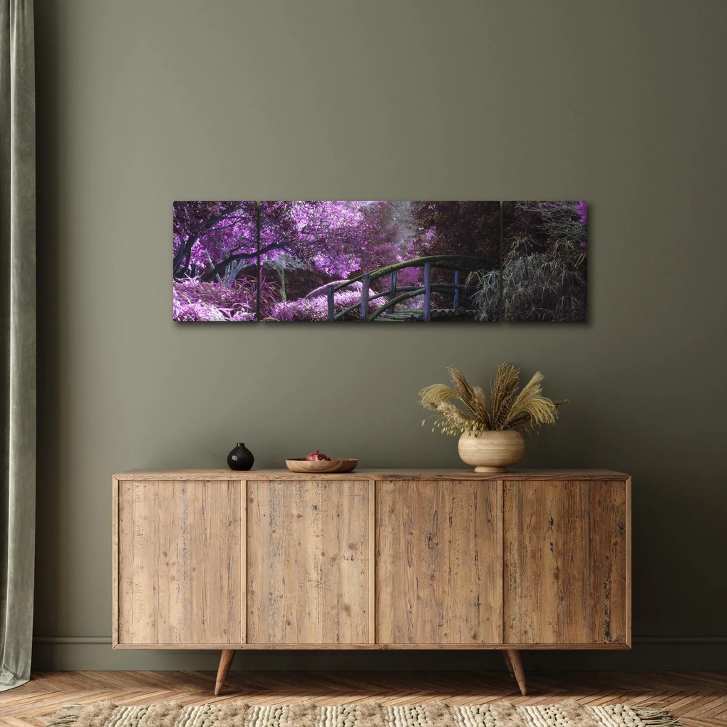 Obraz - fioletowe drzewa (170x50 cm)