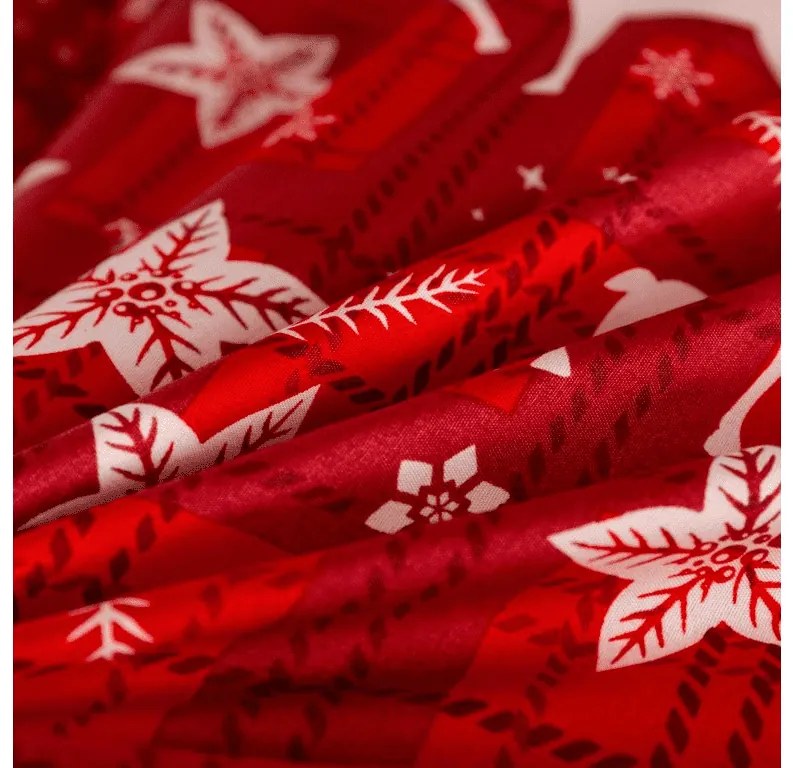 PrzytulneMieszkanie.pl PrzytulneMieszkanie.pl Pościel z mikrofibry VELVET CHRISTMAS czerwone Rozmiar pościeli: 70 x 90 cm | 140 x 200 cm
