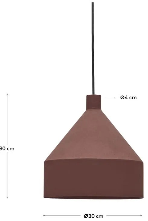 Lampa wisząca w kolorze terakoty z metalowym kloszem ø 30 cm Peralta – Kave Home