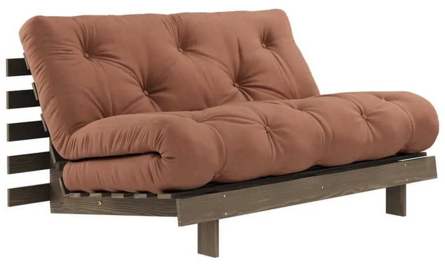 Pomarańczowomiedziana rozkładana sofa 140 cm Roots – Karup Design