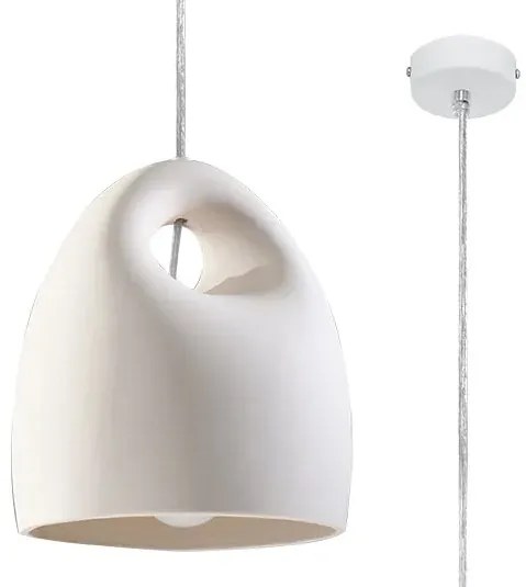 Biała minimalistyczna lampa wisząca - EXX236-Bukanis