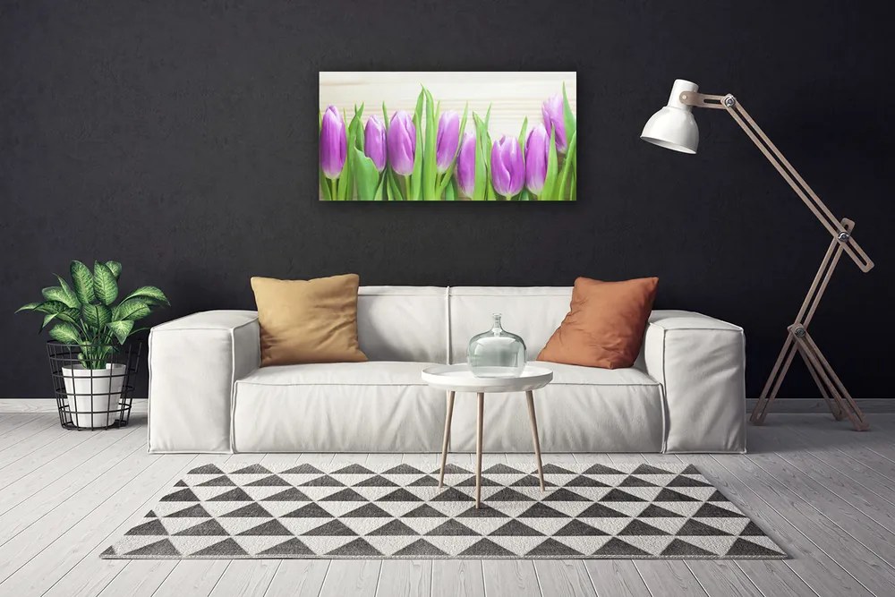 Obraz canvas na ścianę Elegancja Czerwonych Tulipanów