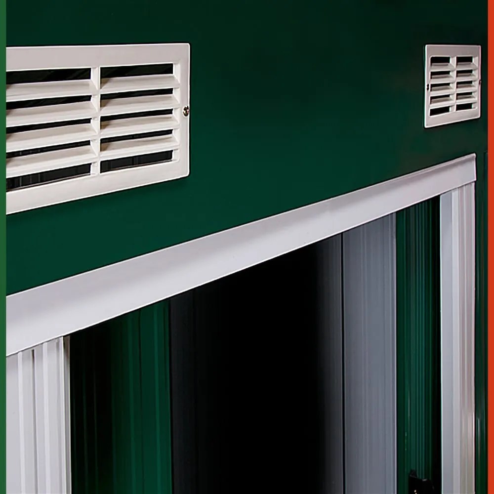 Domek narzędziowy L do ogrodu zielony Gardebruk