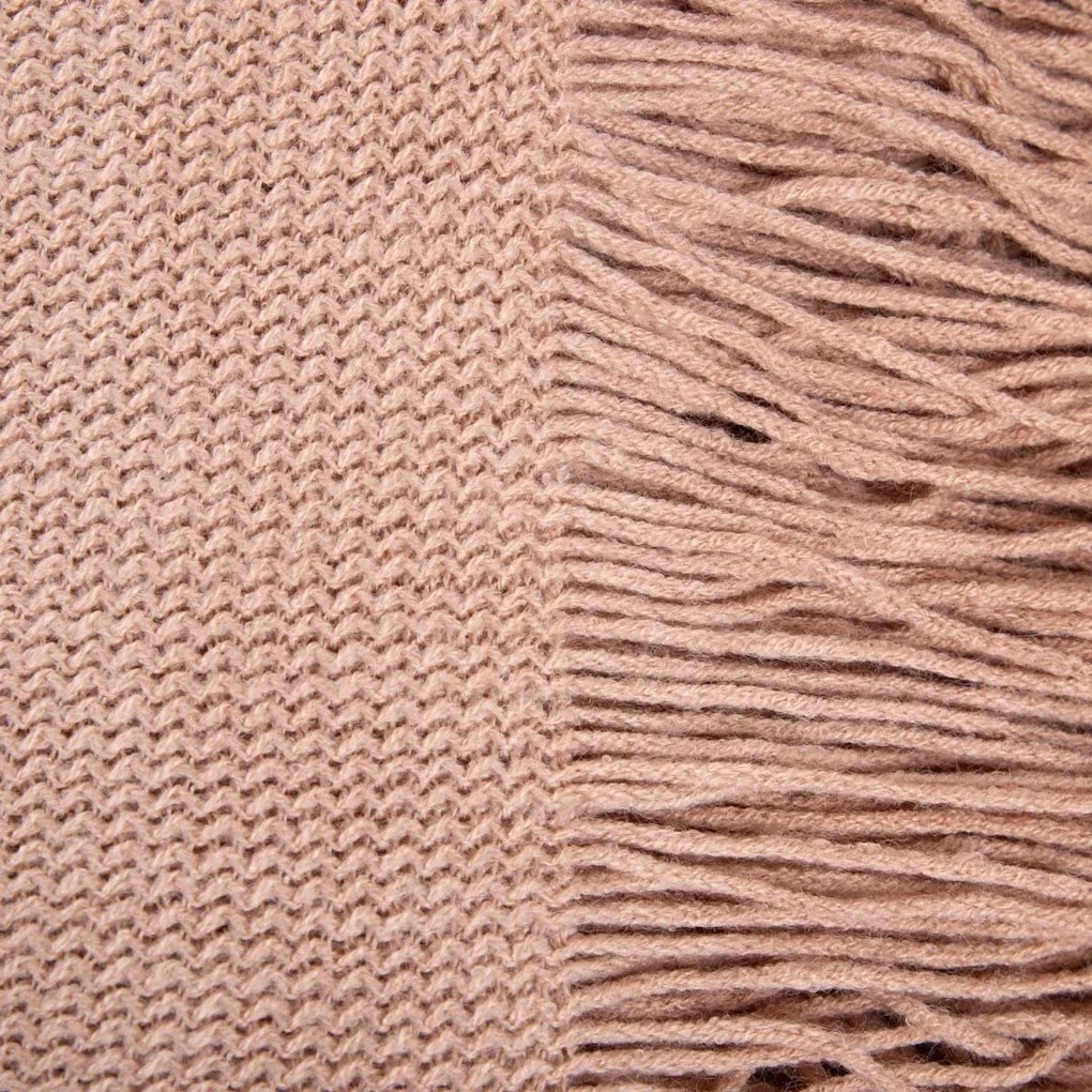 Koc FINNS ombre miękki beżowy z frędzlami 130x170 cm 727900 HOMLA