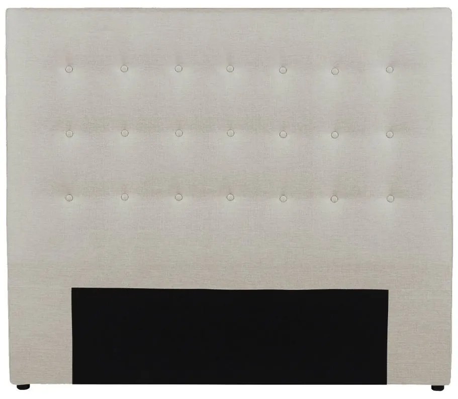 Pikowany zagłówek FRANCESCO — 160 cm — tkanina — beżowy